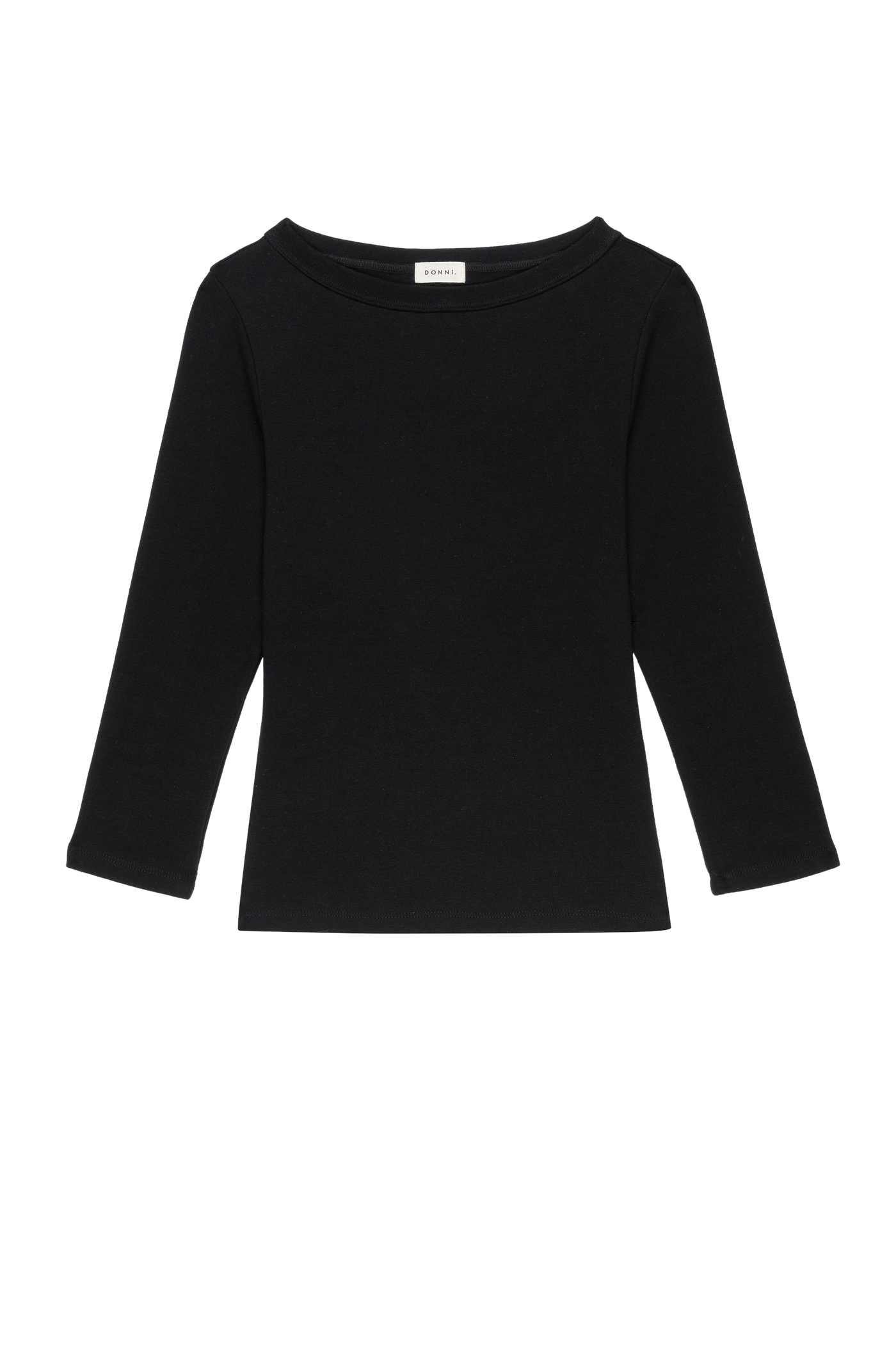 THE BABY RIB BOAT NECK IN JET