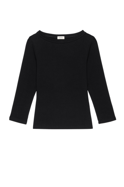 THE BABY RIB BOAT NECK IN JET