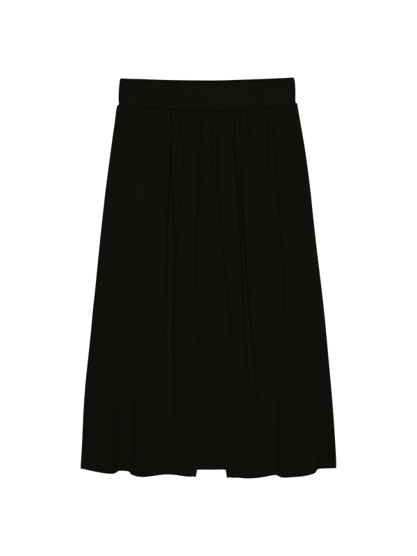 VIDA MIDI SKIRT IN JET BLACK