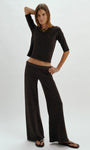Suzie Kondi LITO LOW RISE FLARE PANTS at Romi Boutique