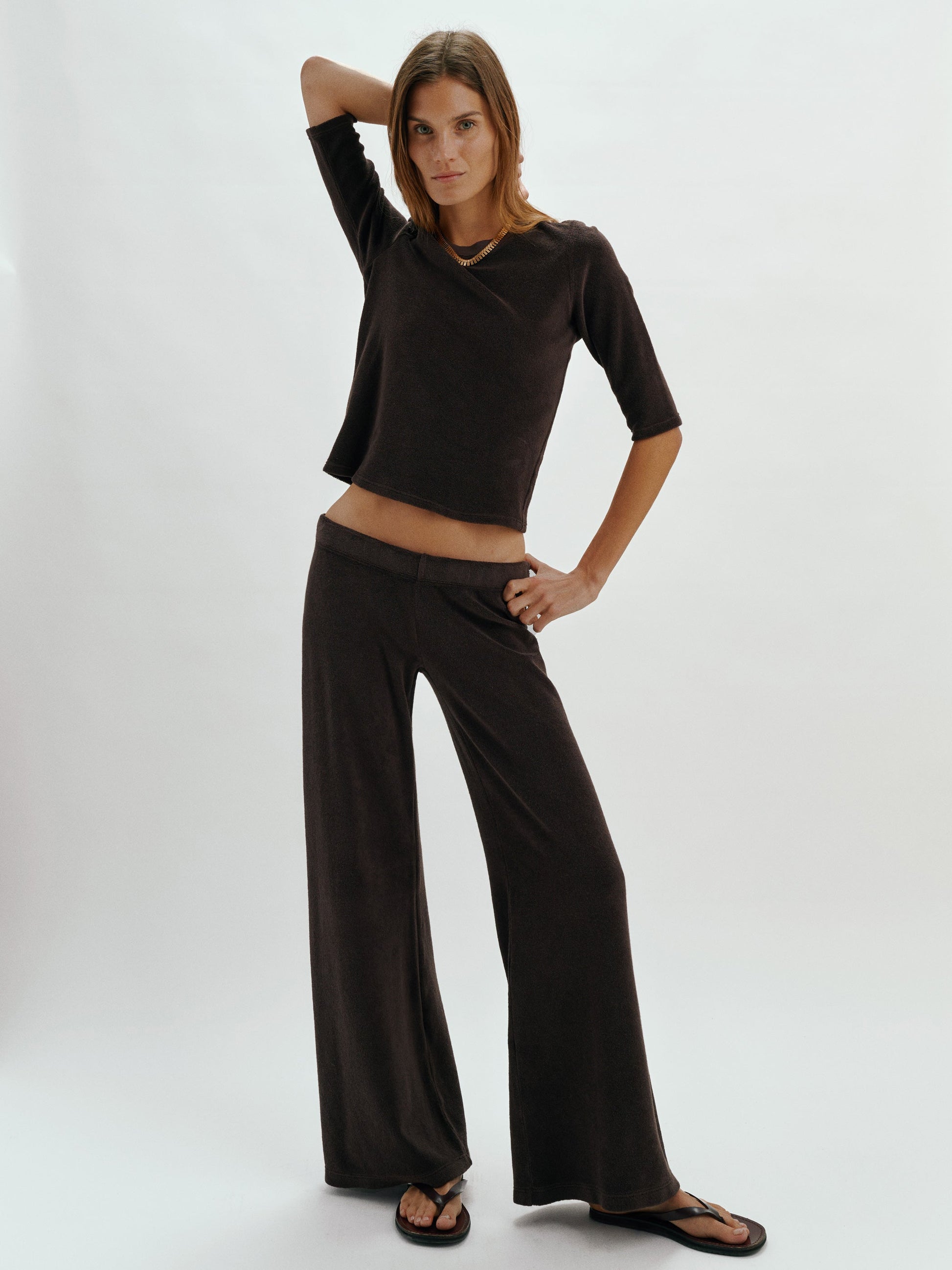 Suzie Kondi LITO LOW RISE FLARE PANTS at Romi Boutique
