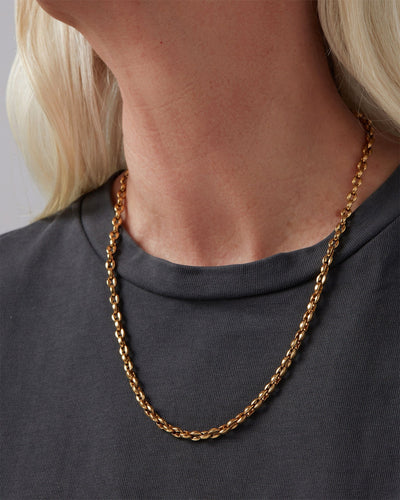 DHANI CHAIN IN HIGH POLISH GOLD - Romi Boutique