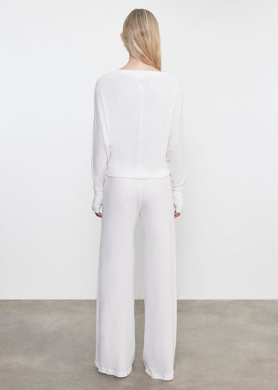 CASHMERE DOLMAN TOP IN WHITE