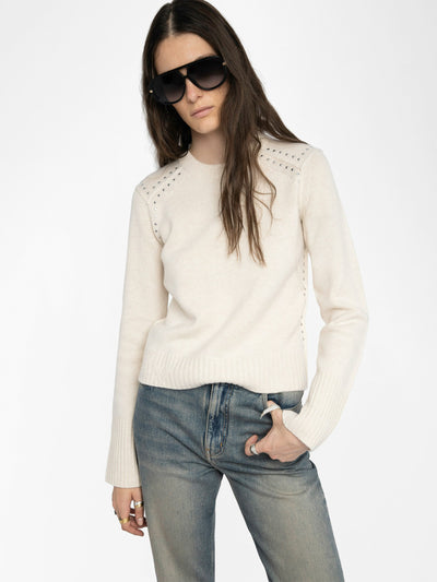 NALTY SWEATER STUDS IN ECRU