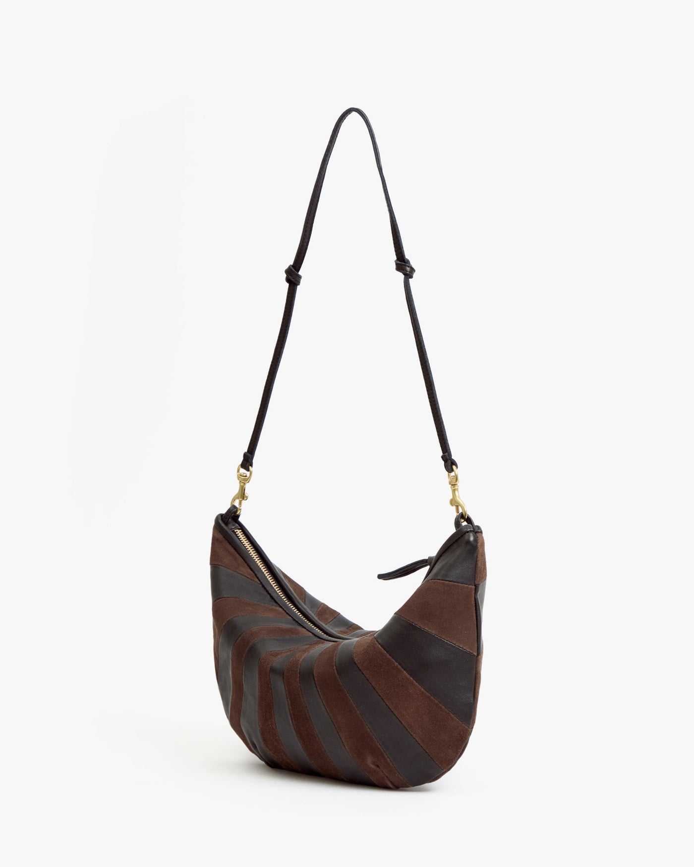 LUNE NAPPA & SUEDE SUNBURST IN BLACK & CHOCOLATE