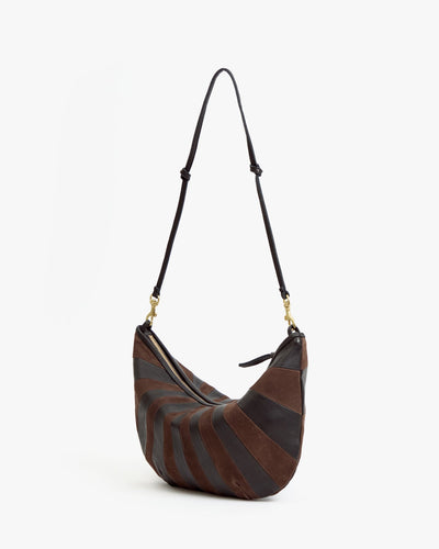 LUNE NAPPA & SUEDE SUNBURST IN BLACK & CHOCOLATE