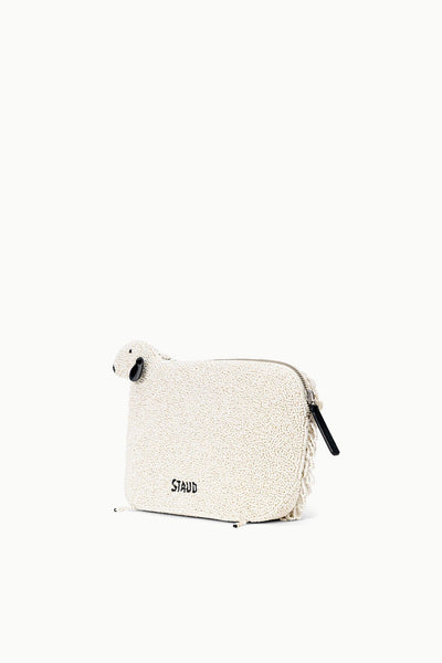 DOLLY BEADED CLUTCH IN IVORY