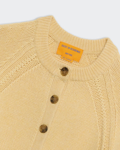 SCULPTED CARDIGAN IN BUTTER