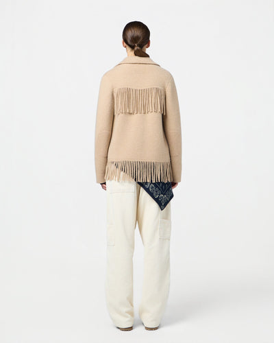 WESTERN FRINGE JACKET IN DUNE