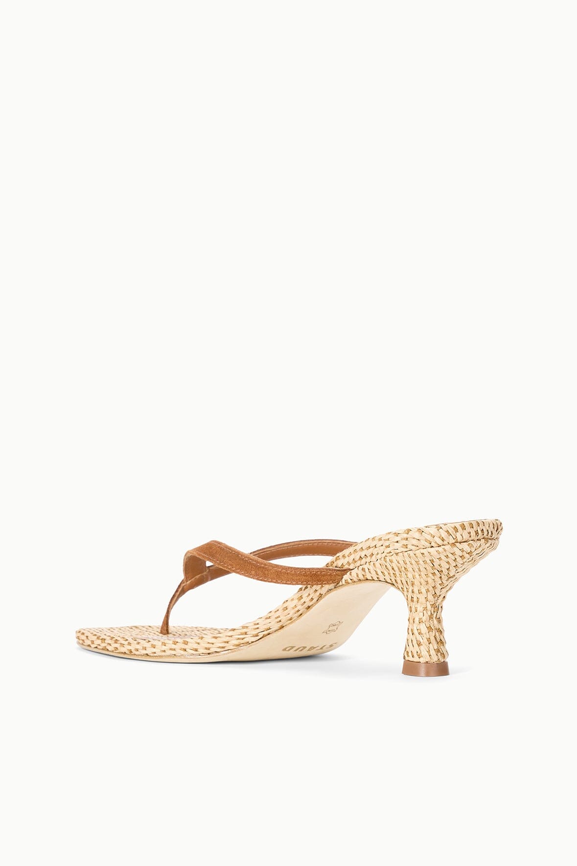 Staud FREJA THONG KITTEN HEEL RAFFIA at Romi Boutique