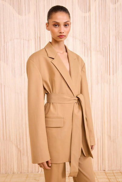 ILLANA OVERSIZED JACKET IN TOBACCO