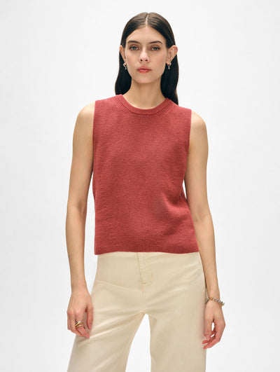 ORGANIC COTTON BLEND SHELL IN STRAWBERRY JAM