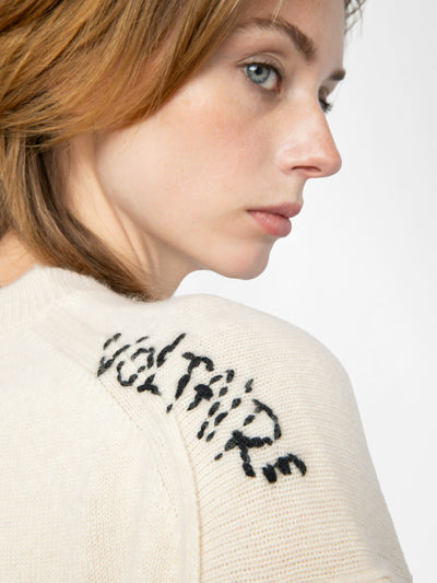 MARKUZ CASHMERE SWEATER IN ECRU