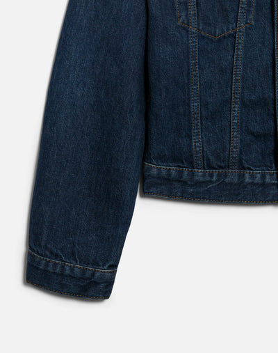 BABY TRUCKER JACKET IN BARELY WORN STUD - Romi Boutique