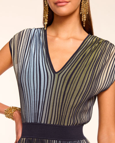MARISOL KNIT MINI DRESS IN OMBRE STRIPE