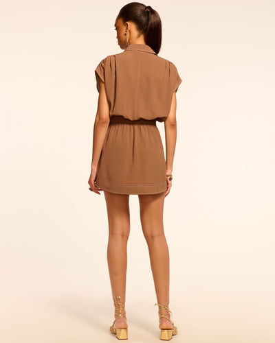 STITCH BESS DRESS IN BAJA BROWN - Romi Boutique
