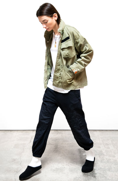 FLAP/SNAP CASHMERE WOOL PANT LOROPIANA IN SAILORS SURPLUS NAVY