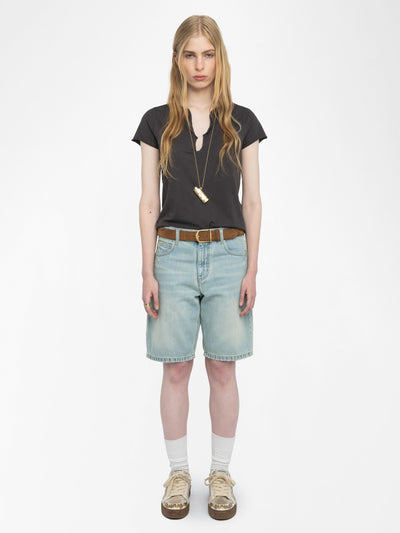 HENLEY T-SHIRT TUNI IN DARK CHOCOLATE