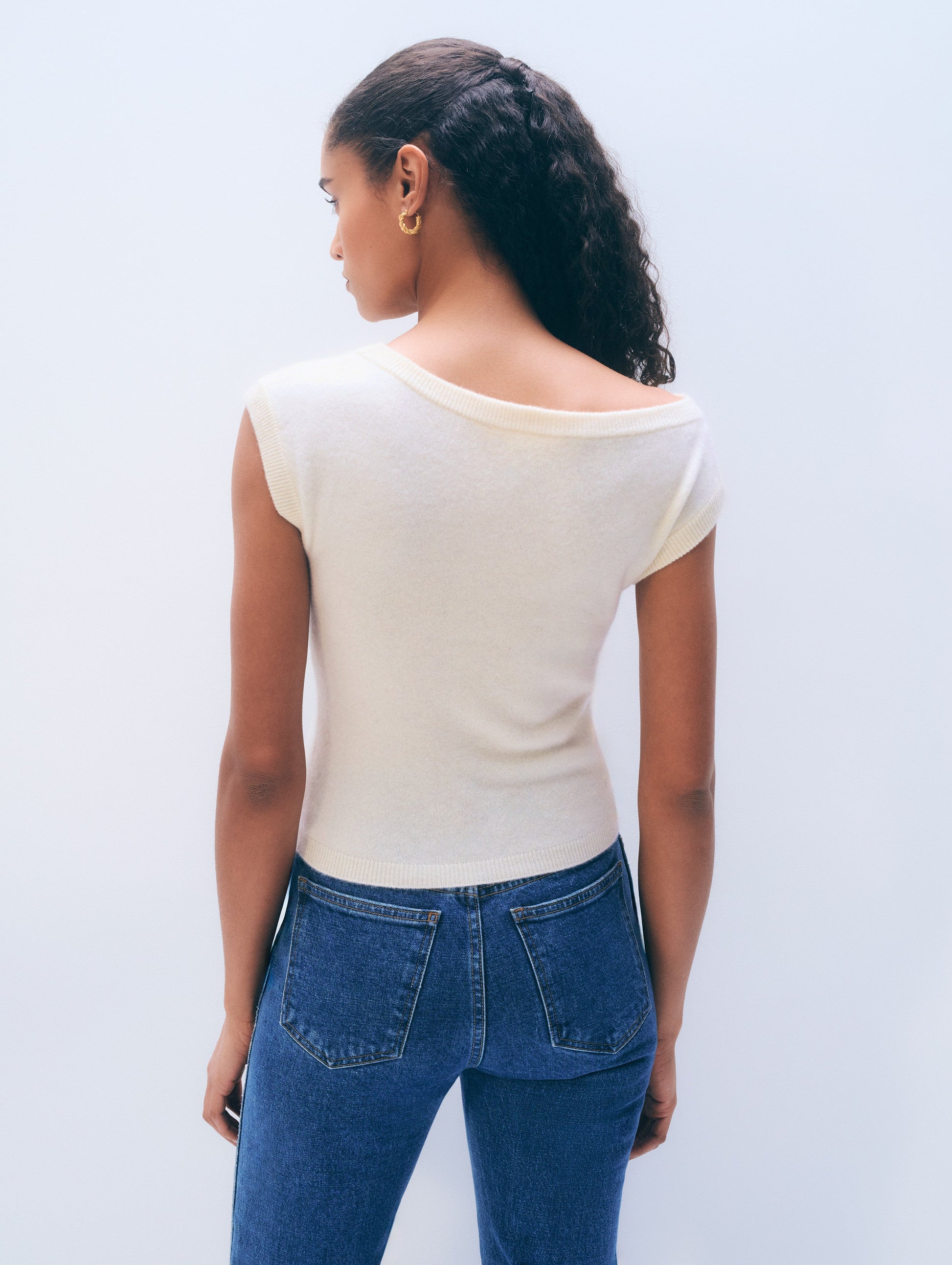 White & Warren CASHMERE OFF SHOULDER TOP at Romi Boutique