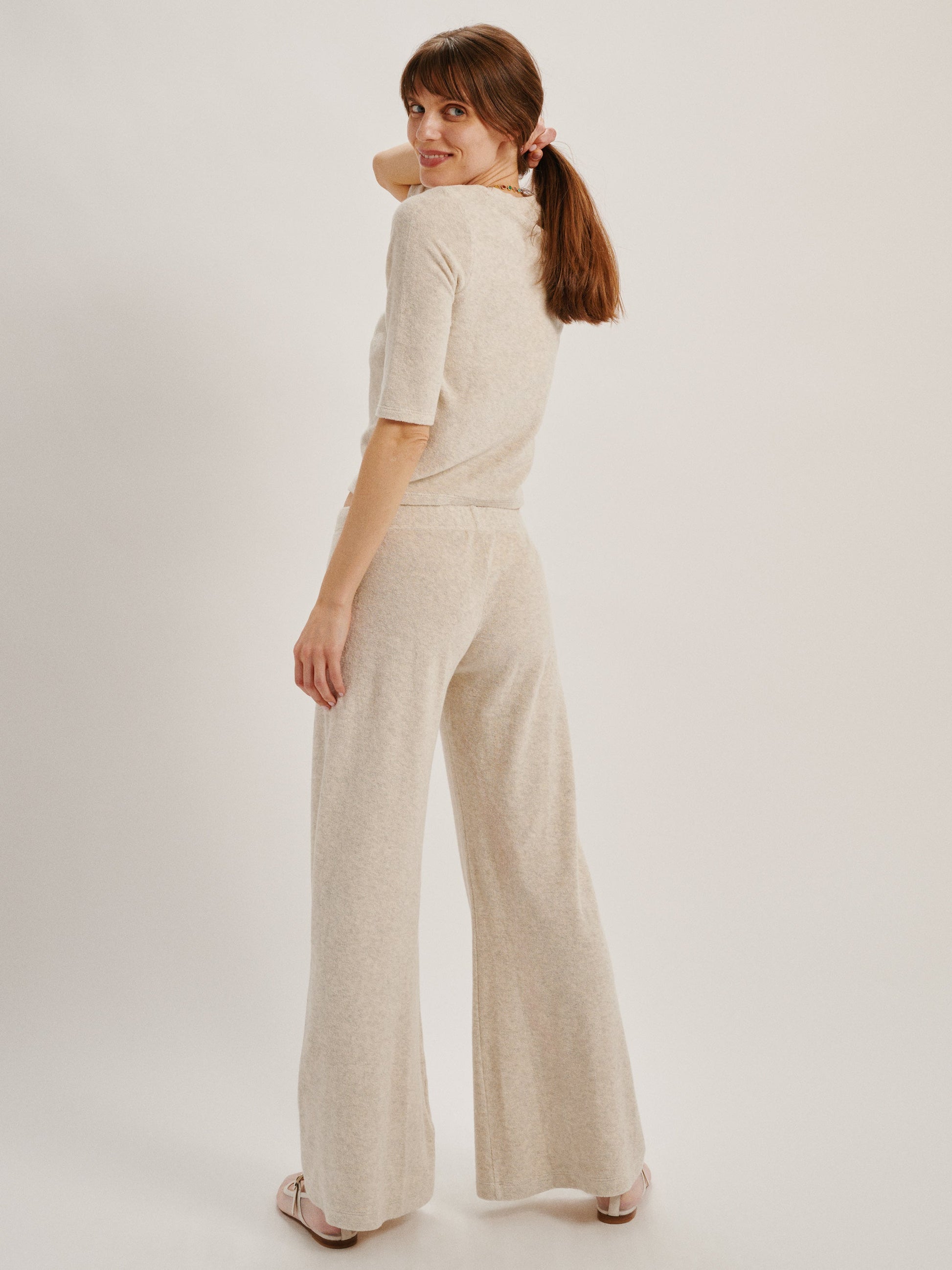 Suzie Kondi LITO LOW RISE FLARE PANTS at Romi Boutique