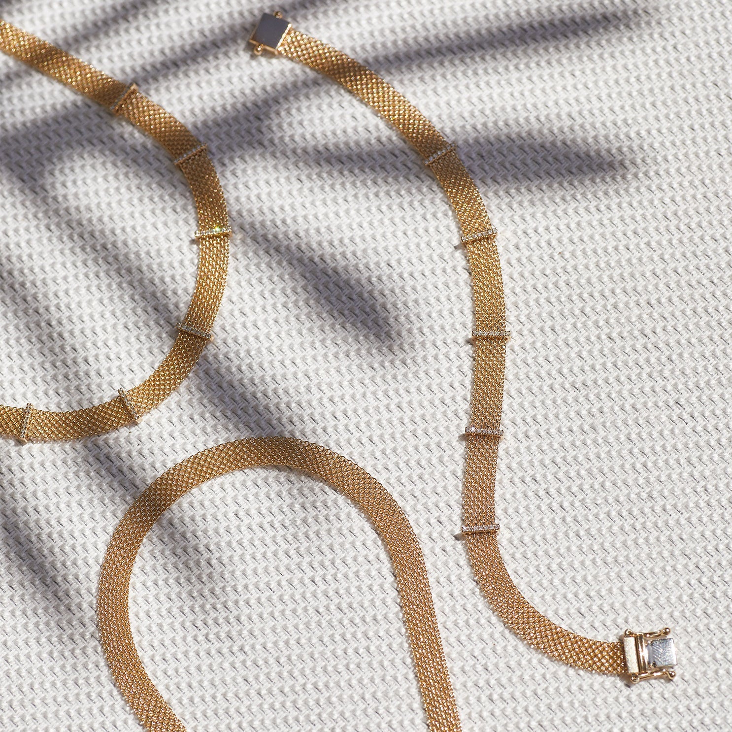 EF Collection Diamond Bar Mesh Bracelet at Romi Boutique