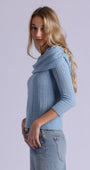 Minnie Rose CASHMERE POINTELLE OFF SHOULDER W/ TIER at Romi Boutique