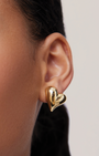 Jenny Bird Art Heart Symmetrical Button Earrings at Romi Boutique