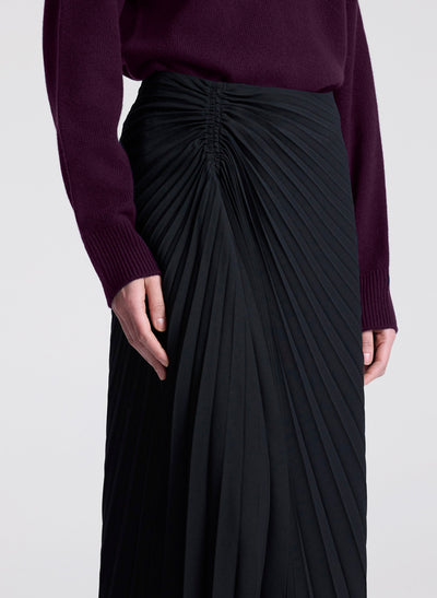 TRACY TAILORED MIDI SKIRT IN BLACK