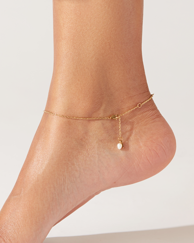 ZOE ANKLET IN HIGH POLISH GOLD