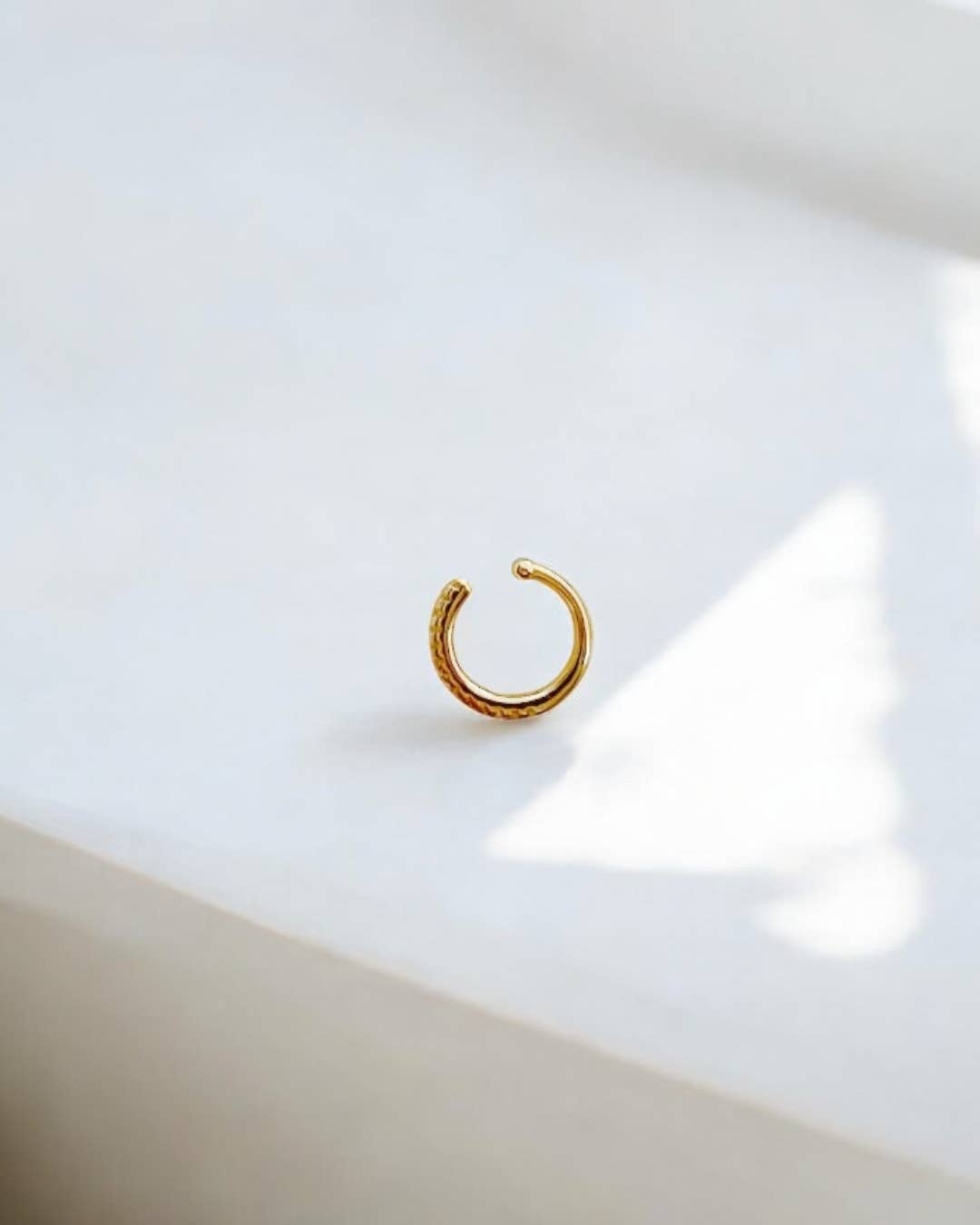 CHARLOTTE PAVE EAR CUFF IN GOLD - Romi Boutique