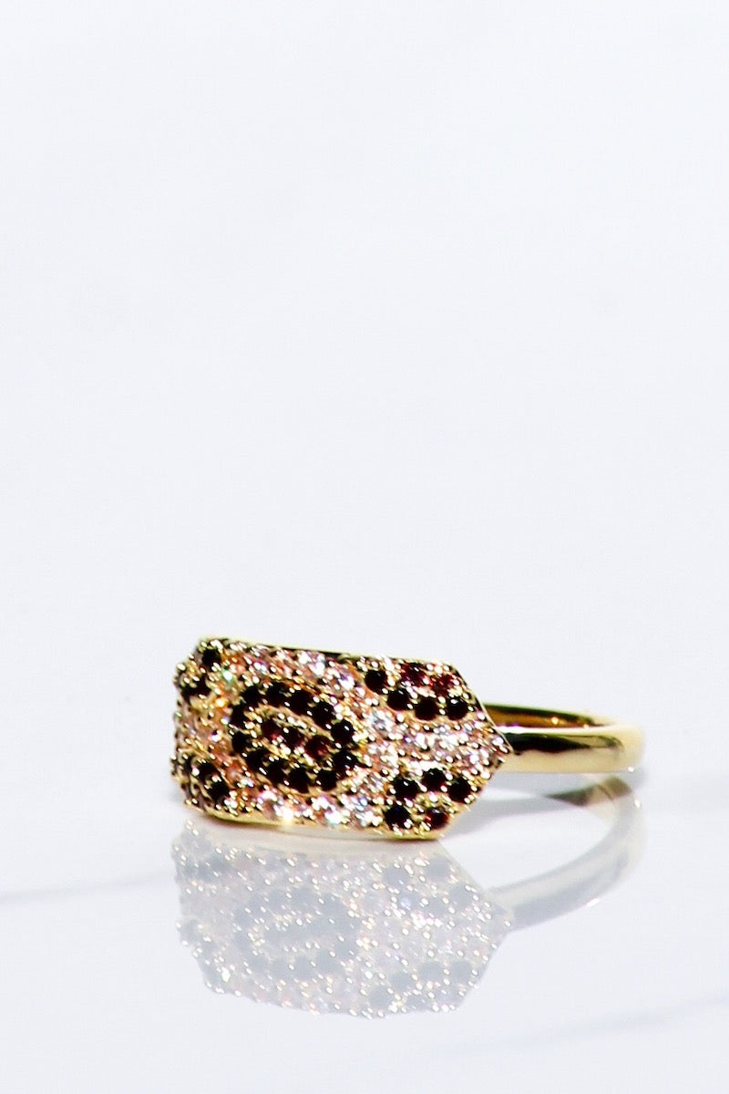 Native Gem ID RING IN LEOPARD at Romi Boutique