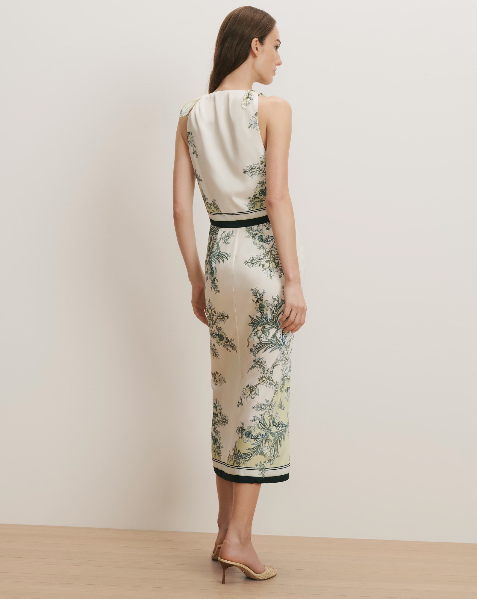Veronica Beard KALIZA SCARF PRINT MIDI DRESS at Romi Boutique