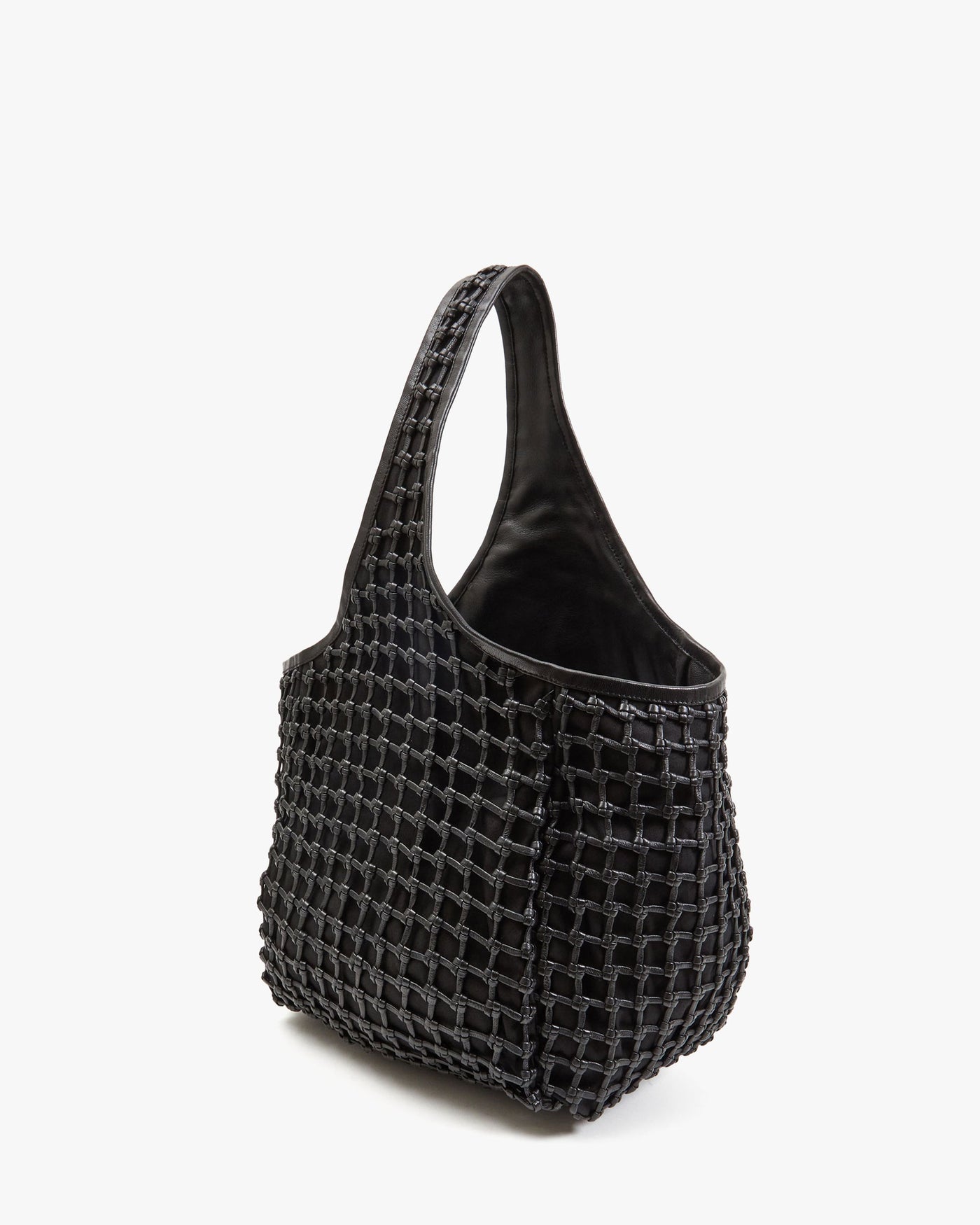 BANDO IN BLACK KNOT WOVEN LEATHER - Romi Boutique