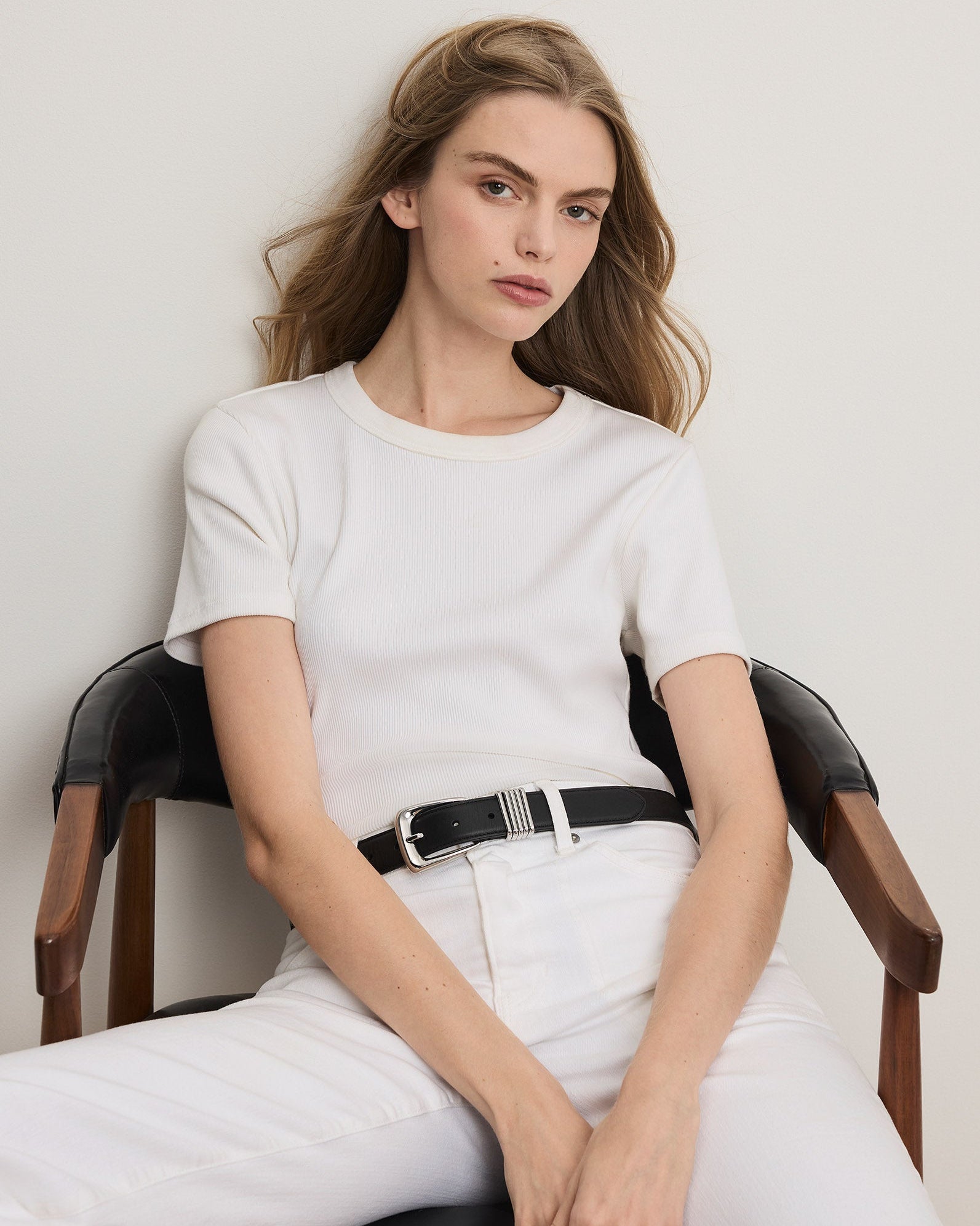 Veronica Beard Pruitt Ribbed T-Shirt at Romi Boutique