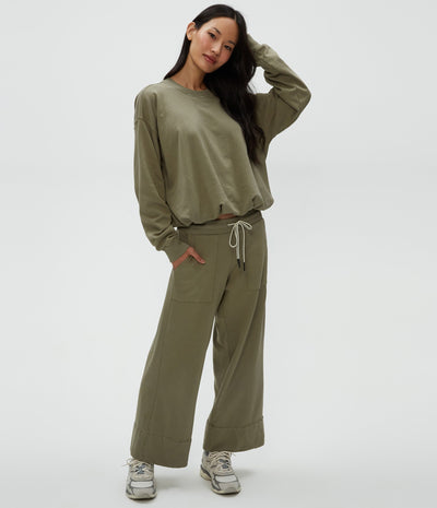 SADIE DRAWSTRING PANT IN OLIVE