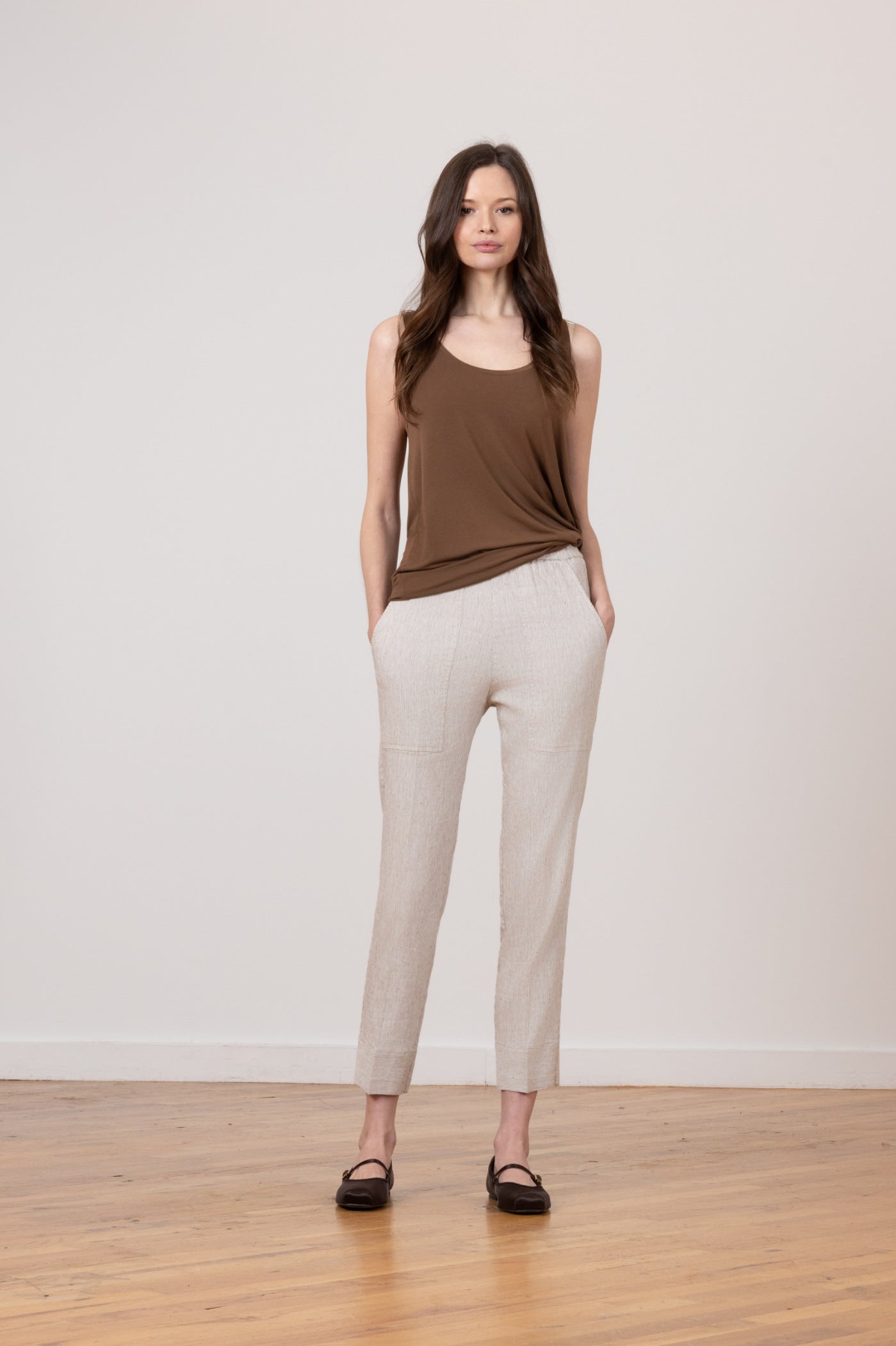 Avenue Montaigne TONIC HAIRLINE STRIPE PANT at Romi Boutique