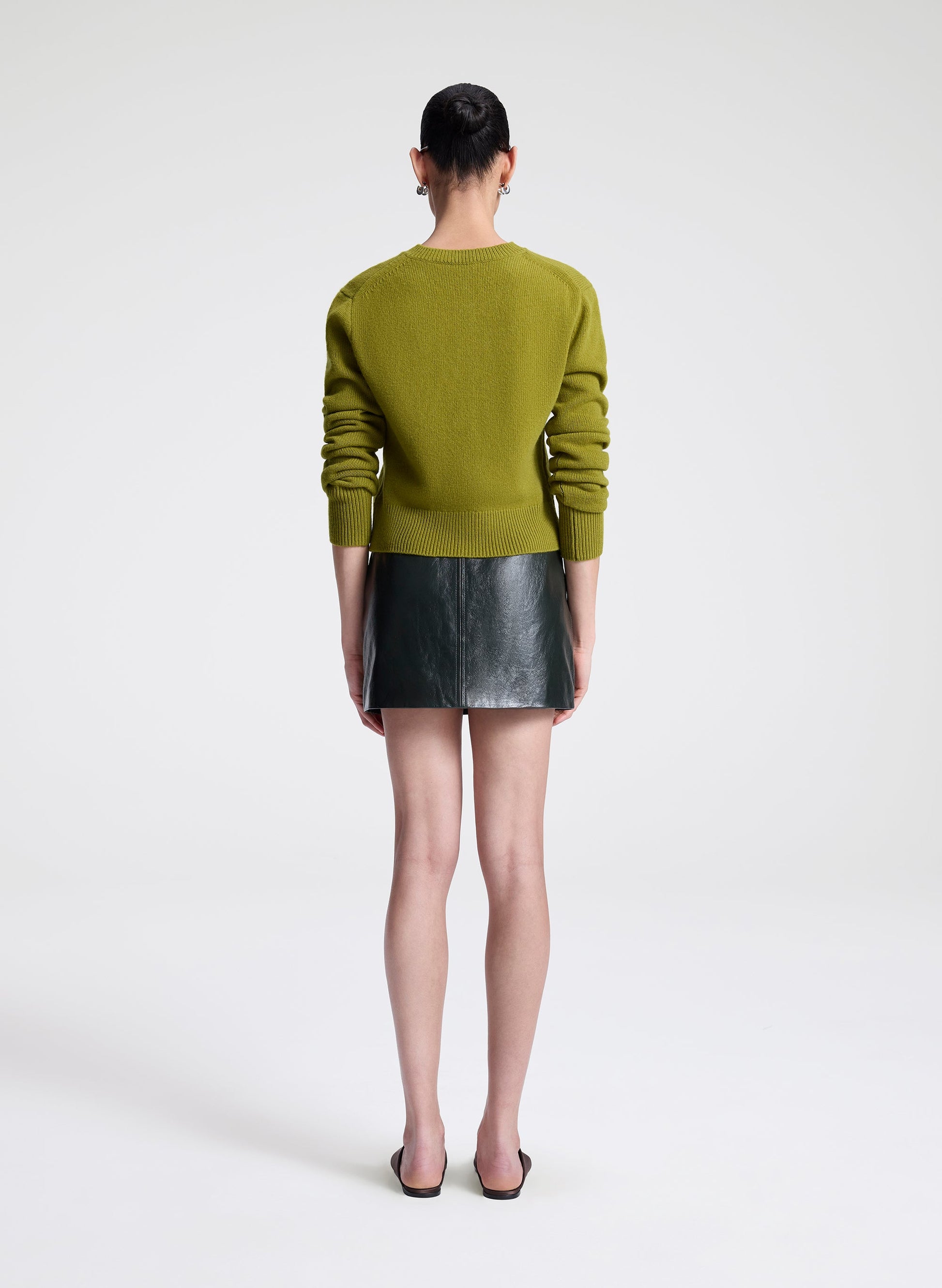 A.L.C Cowan Leather Mini Skirt at Romi Boutique