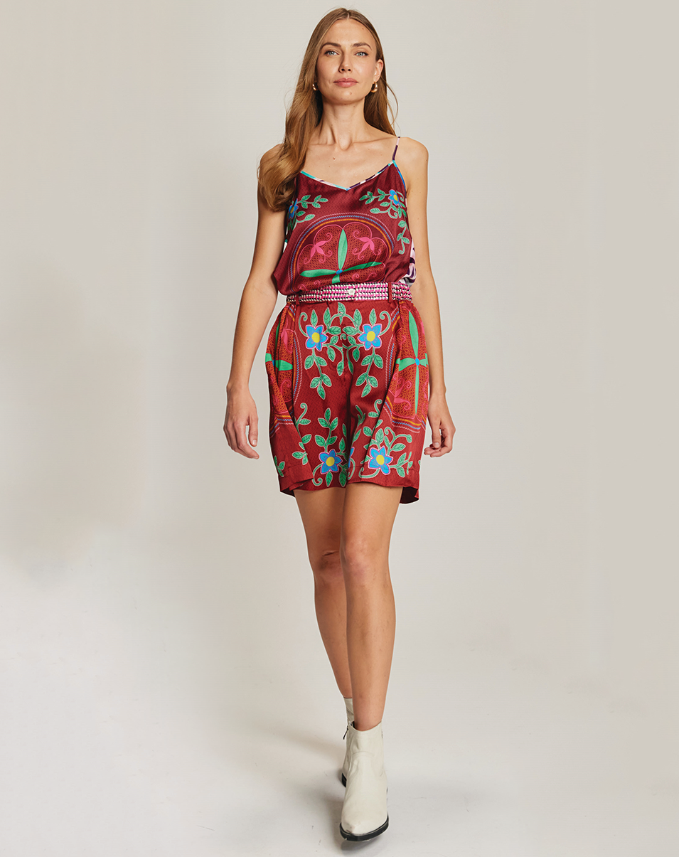Me369 JULIETTE PLEATED SHORTS at Romi Boutique