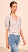 Ulla Johnson POLLINE SHORT SLEEVE TOP at Romi Boutique
