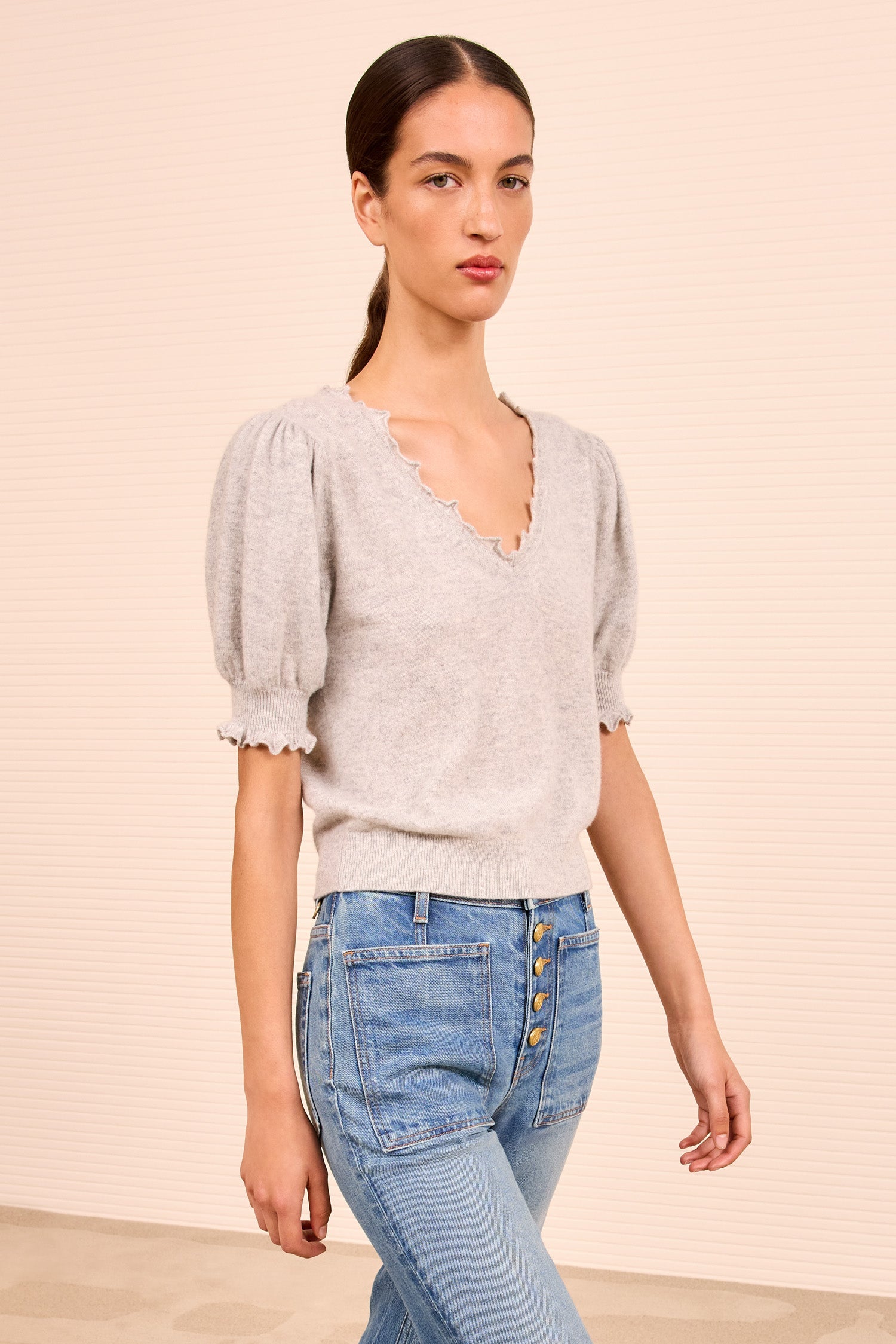 Ulla Johnson POLLINE SHORT SLEEVE TOP at Romi Boutique