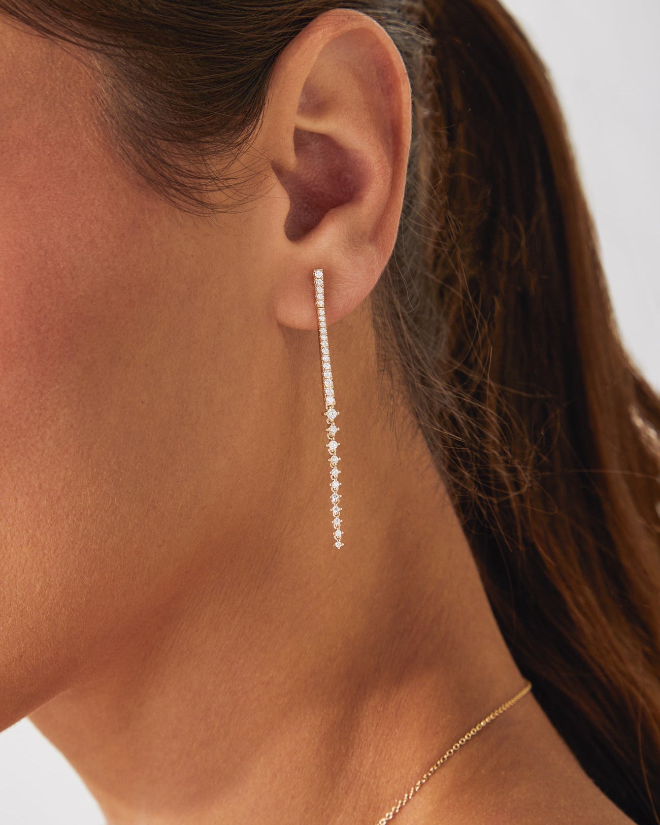 EF Collection Diamond Duster Drop Earrings at Romi Boutique