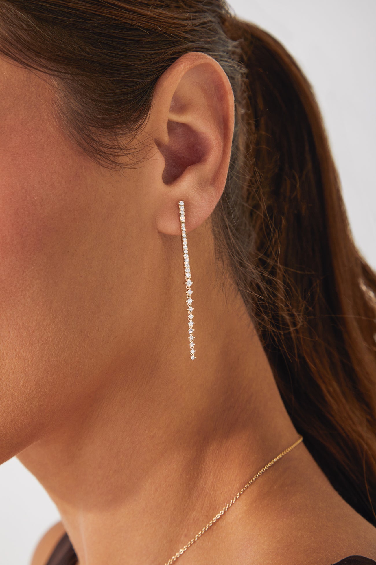 EF Collection Diamond Duster Drop Earrings at Romi Boutique