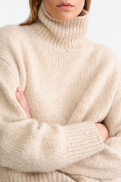 TABITHA SWEATER IN BEIGE MELANGE
