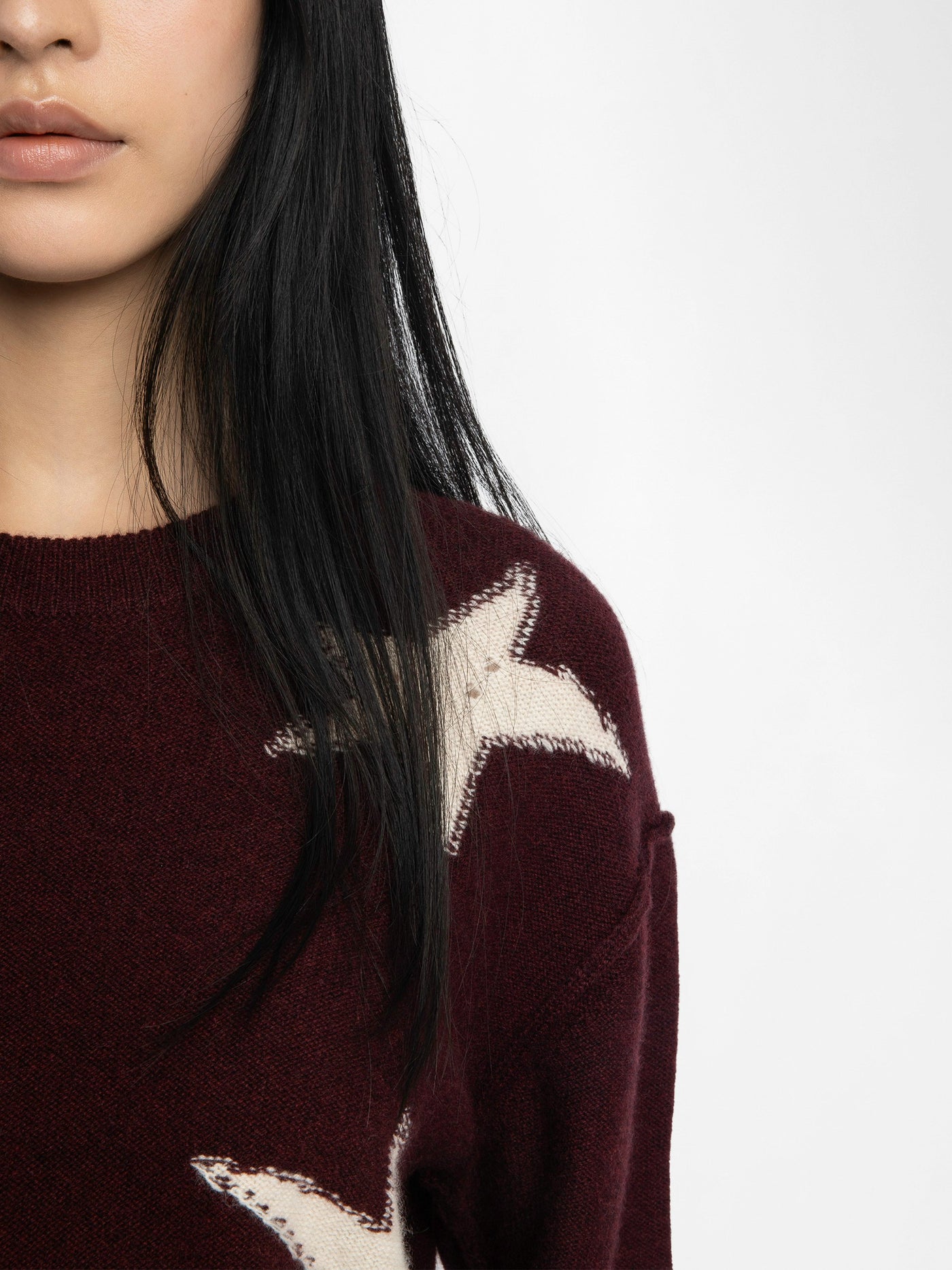 MARKUZ CASHMERE SWEATER IN BURGUNDY