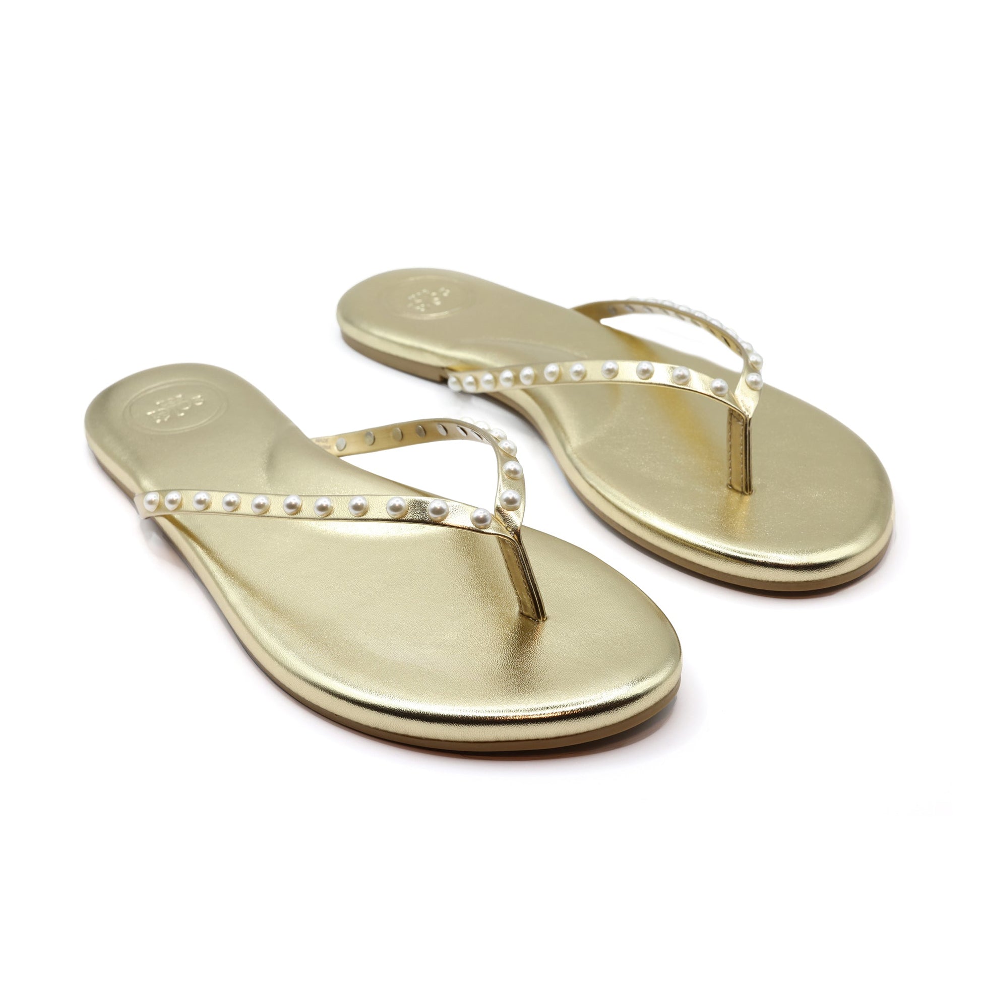 Solei Sea Indie Solid Metallic Gold With Pearls at Romi Boutique