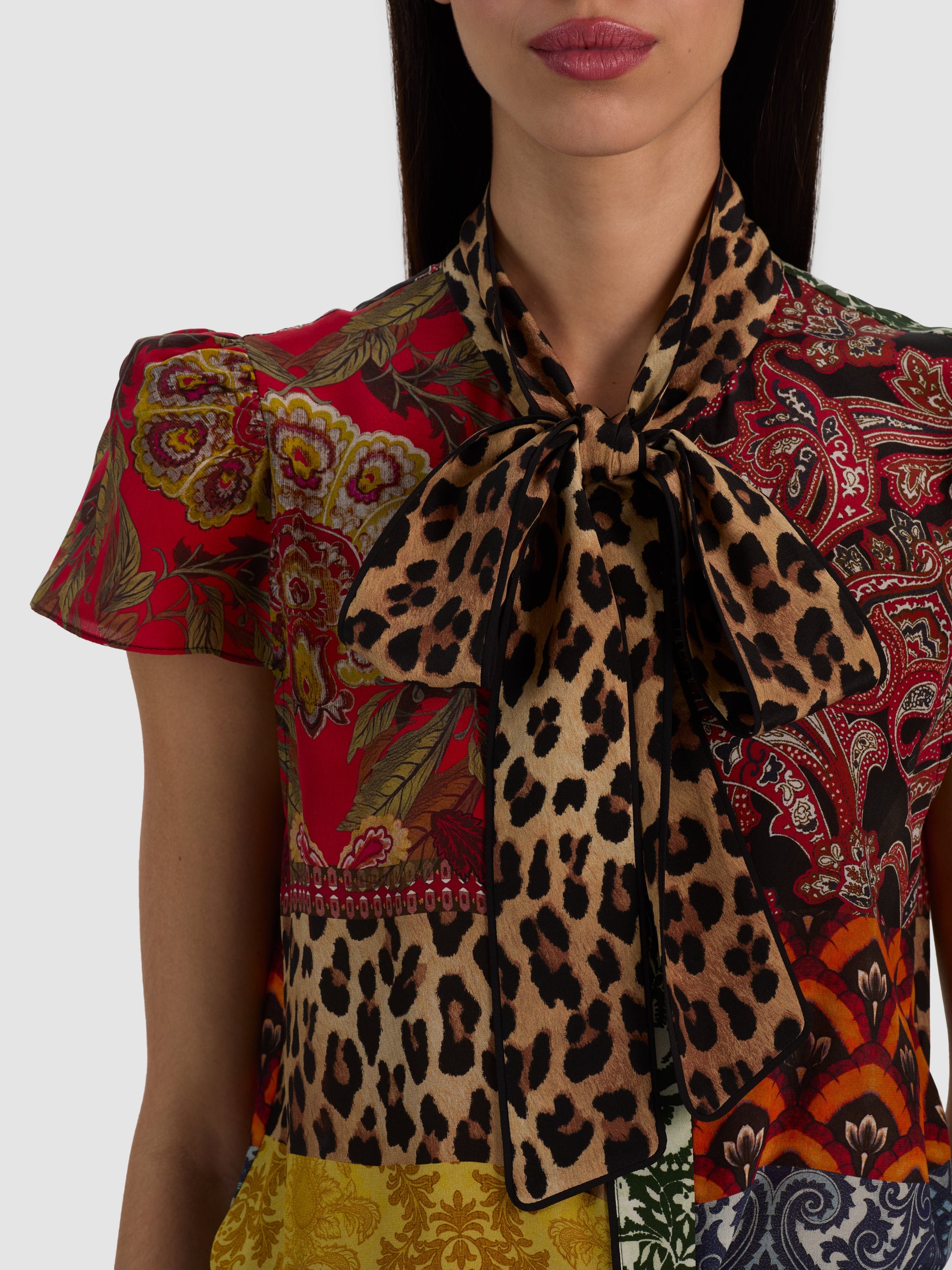 Jeannie Bow Collar Button Down