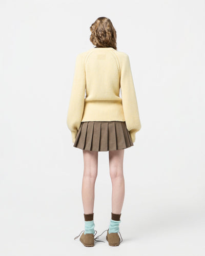 SCULPTED CARDIGAN IN BUTTER