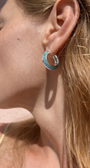 Native Gem Razor Edge Hoop Earrings at Romi Boutique
