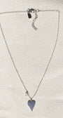 Native Gem Glimmer Heart Necklace In Sterling Silver at Romi Boutique