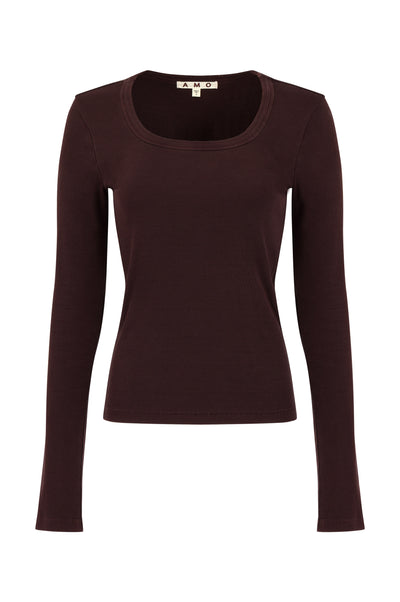 ANGELINA LONG SLEEVE IN AUBERGINE